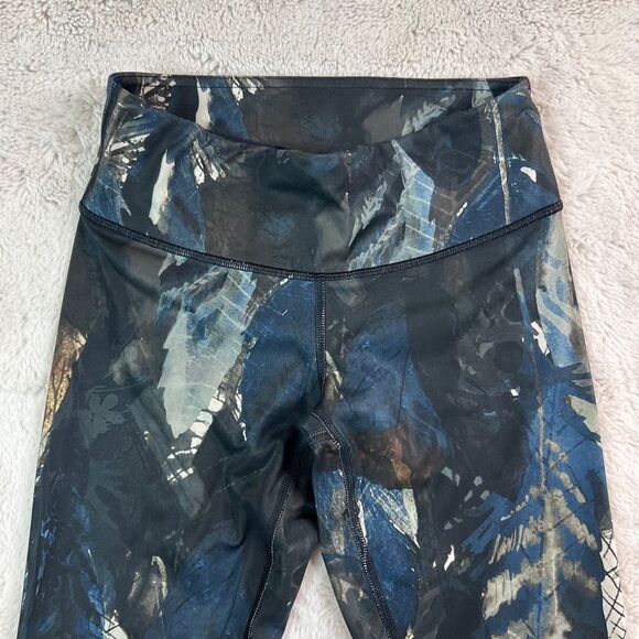 Lululemon Rare Wanderlust Leggings Wander Onder Pant Sz 4 Compass Seawheeze Logo - Picture 2 of 10